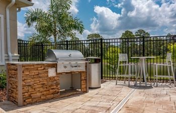 Poolside grilling center